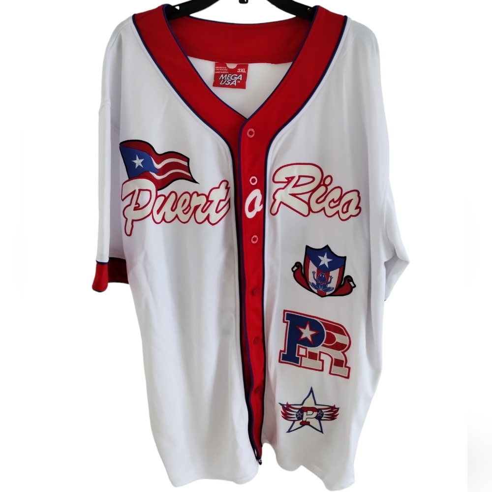 Roberto Clemente Mega USA Jersey # 21 Puerto Rico Boricua Pullover 3xl Stitched